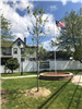 Newly Planted Tree Next to an American Flag